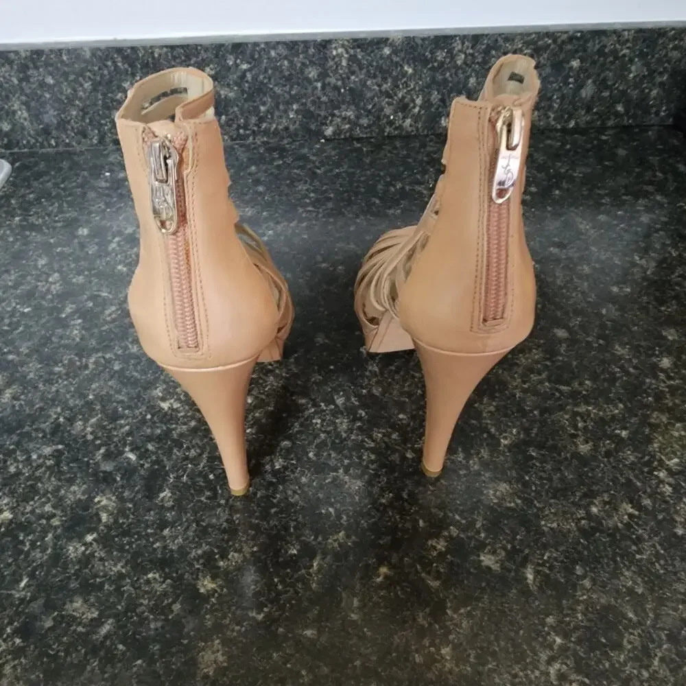 Joan and David Strappy Ankle Gladiator Stiletto Booties Size 7M